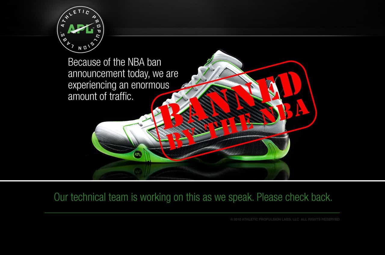 shoes that were banned from the nba